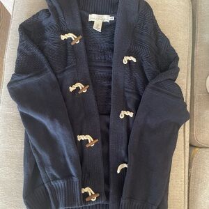 H&M Dark Knit Cardigan with Toggle Closures